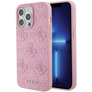 Guess Leather 4G Stamped Back Case Защитный Чехол для Apple iPhone 15 Pro Max