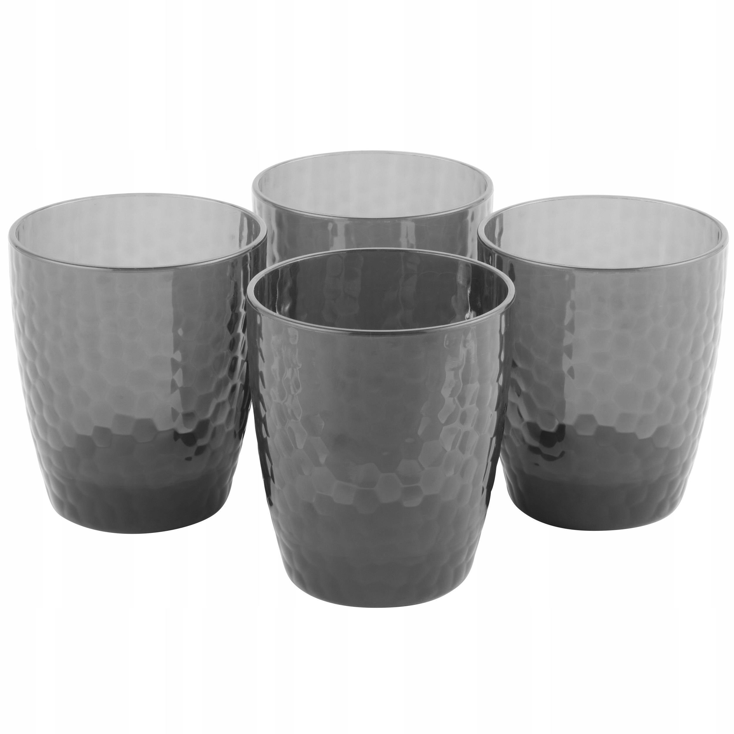 Cambridge CM07650GEU7 Fete Hammered 4pcs tumbler set grey