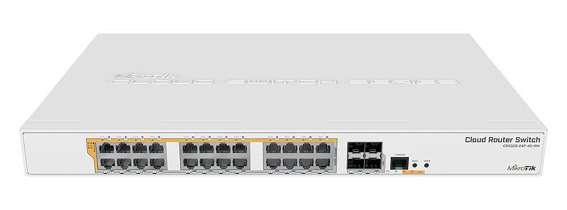 Switch | MIKROTIK | Type L2 | Rack | 24x10Base-T / 100Base-TX / 1000Base-T | 4xSFP+ | 1xRJ45 | CRS328-24P-4S+RM