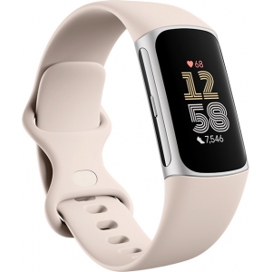 Fitbit Charge 6, porcelain/silver