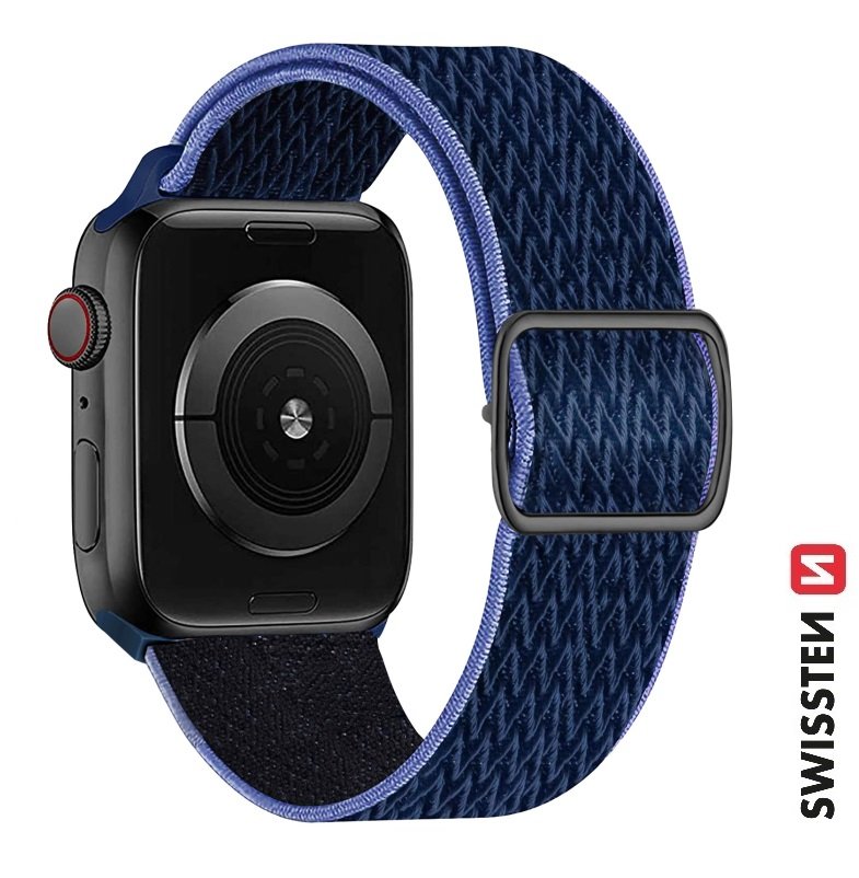 Swissten Нейлоновый Pемешок с пряжкой для Apple Watch 42 / 44 / 45 / 49 mm