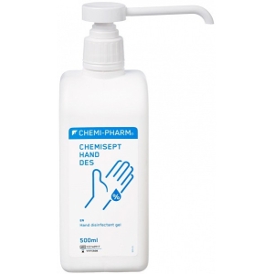 CHEMISEPT HAND DES ANTISEPTILINE GEEL KÄTELE (DESO) 500ML / PUMP CHEMI-PHARM