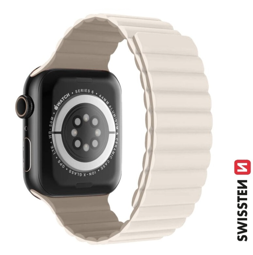 Swissten Силиконовый Магнитный Pемешок для Apple Watch 42 / 44 / 45 / 49 mm