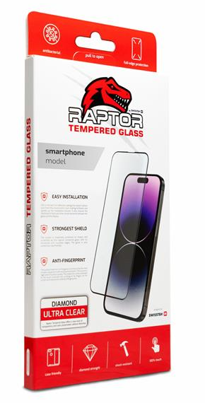 Swissten Raptor Diamond Ultra Full Face Tempered Glass Защитное Стекло для Apple iPhone 15 Pro Черное