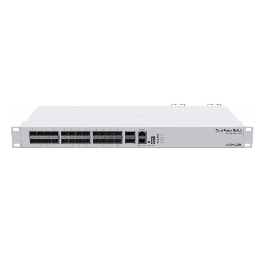 Switch | MIKROTIK | Rack | 1x10Base-T / 100Base-TX | 24xSFP+ | 2xQSFP+ | 1xRJ45 | CRS326-24S+2Q+RM