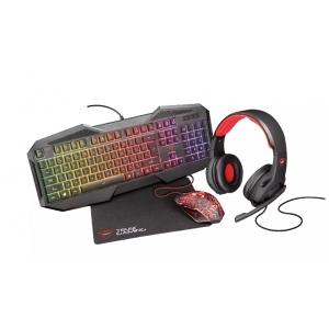 Trust GXT 788RW Keyboard + Mouse + Headphones QWERTY