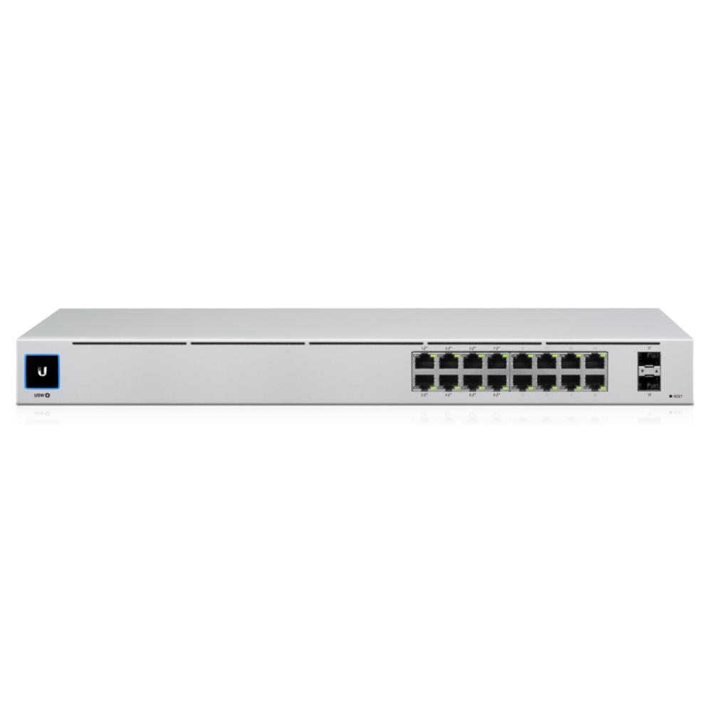 Switch | UBIQUITI | USW-16-POE | Type L2 | Desktop/pedestal | Rack | 16x10Base-T / 100Base-TX / 1000Base-T | 2xSFP | PoE ports 16 | 18 Watts | USW-16-POE