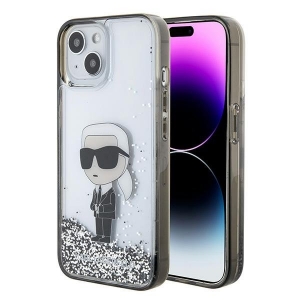 Karl Lagerfeld Liquid Glitter Ikonik Back Case for Apple iPhone 15