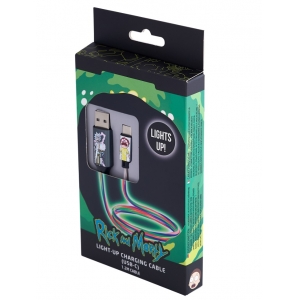 Lazerbuilt Rick & Morty Shock Cable USB / USB-C / 10W