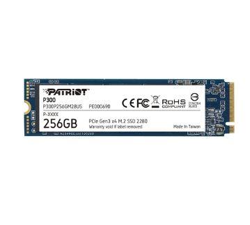 SSD | PATRIOT | P300 | 256GB | M.2 | PCIE | NVMe | 3D NAND | Write speed 1100 MBytes/sec | Read speed 1700 MBytes/sec | 3.8mm | TBW 120 TB | P300P256GM28