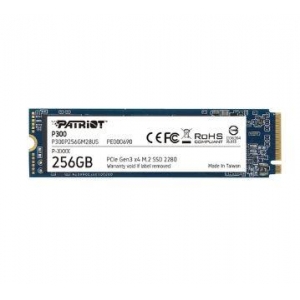 SSD | PATRIOT | P300 | 256GB | M.2 | PCIE | NVMe | 3D NAND | Write speed 1100 MBytes/sec | Read speed 1700 MBytes/sec | 3.8mm | TBW 120 TB | P300P256GM28