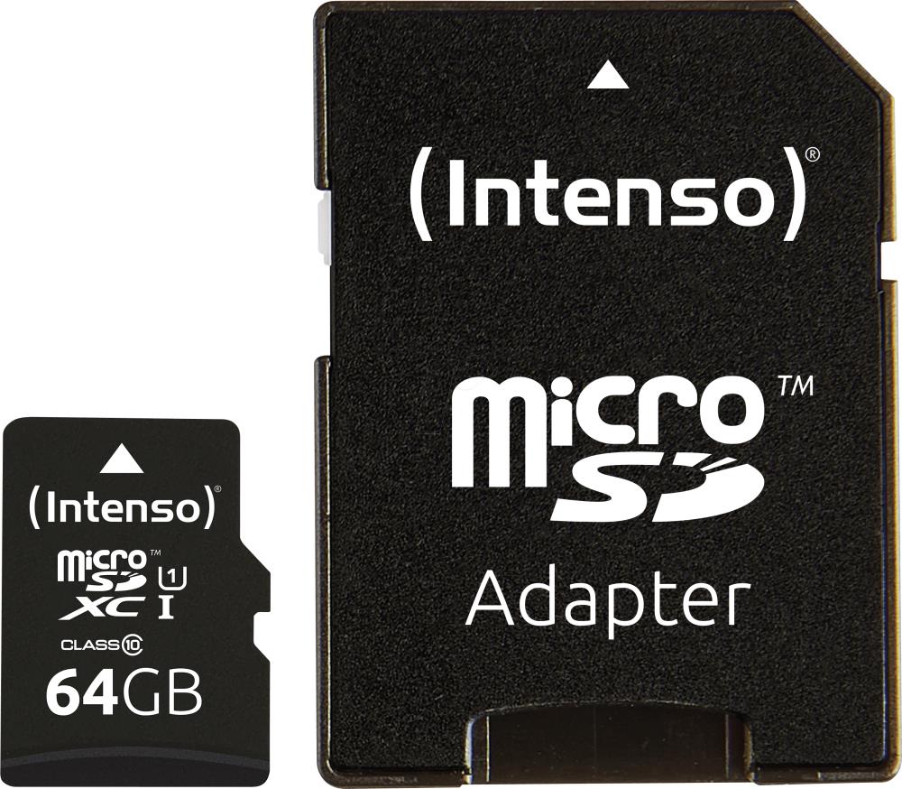 MEMORY MICRO SDXC 64GB UHS-I/W/ADAPTER 3423490 INTENSO