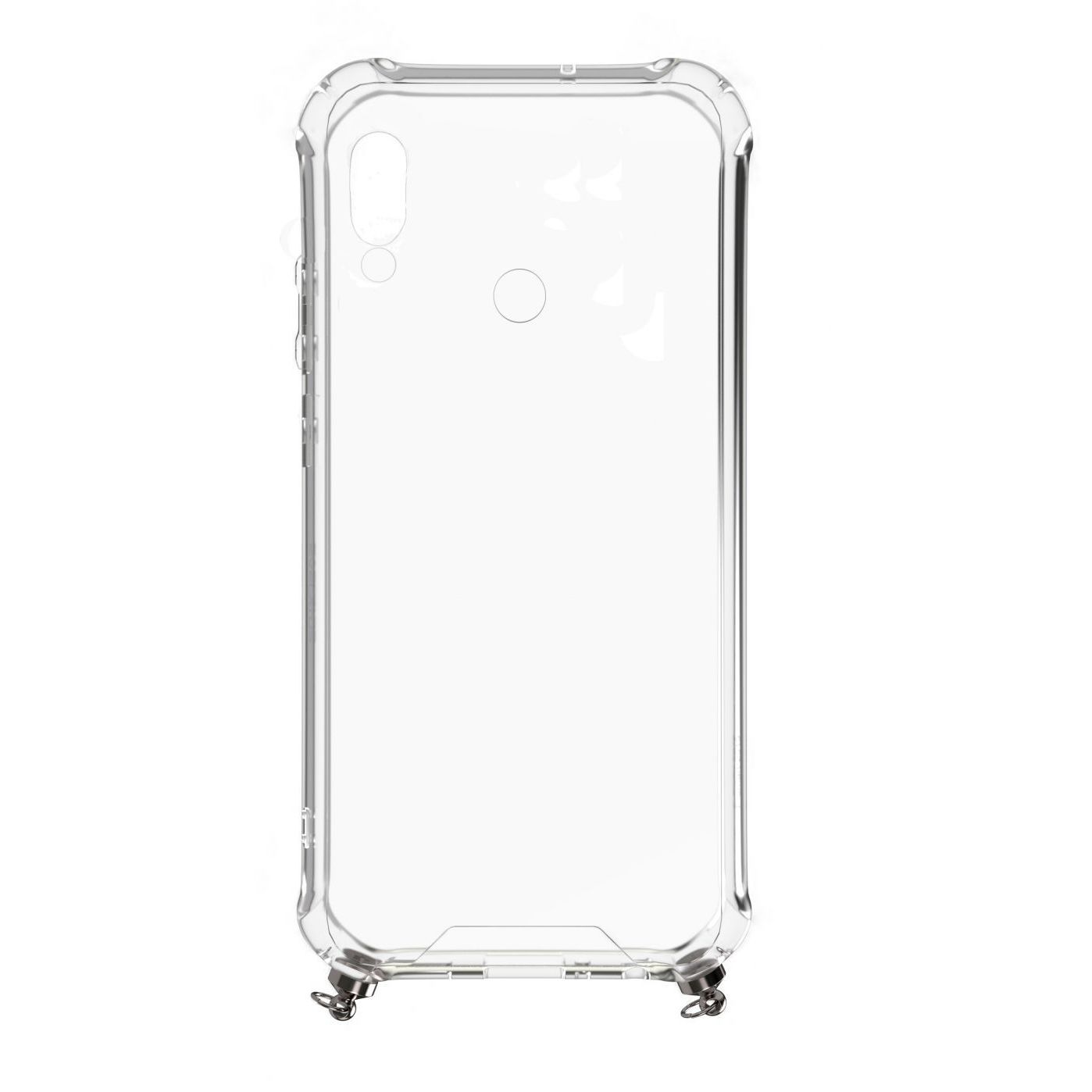 Xiaomi Redmi 7 Silicone TPU Transparent with Necklace Strap Silver