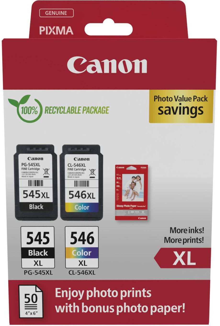 Canon tint PG-545 XL/CL-546XL Value Pack