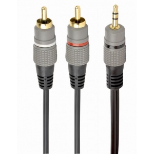 CABLE AUDIO 3.5MM TO 2RCA 2.5M/GOLD CCA-352-2.5M GEMBIRD