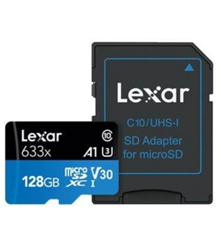 Lexar High-Performance 633x UHS-I Klases 10 microSDXC Карта 128GB