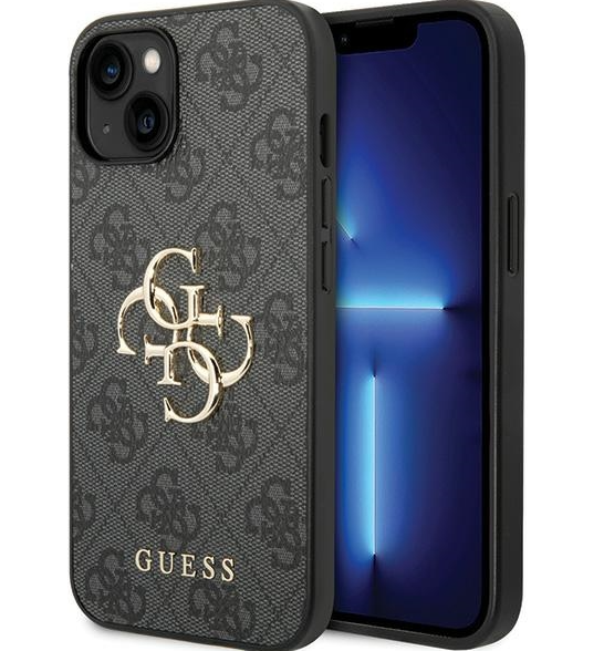 Guess PU Leather 4G Metal Logo Case for Apple iPhone 15