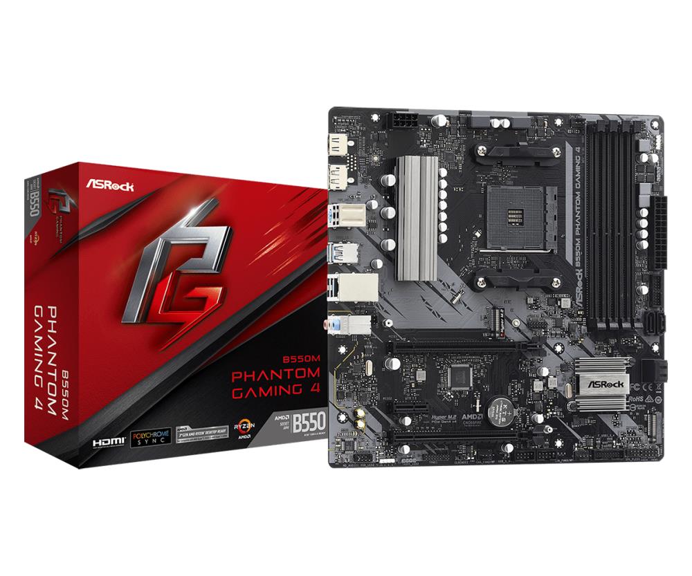 MB AMD B550 SAM4 ATX/B550M PHANTOM GAMING 4 ASROCK