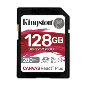 Kingston React Plus SD Memory Card 128GB / 280 / 100MB/s / U3 V60