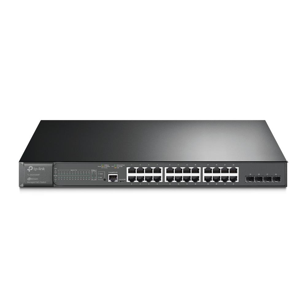 Switch | TP-LINK | TL-SG3428MP | Rack | 4xSFP+ | 1xConsole | 1 | 384 Watts | TL-SG3428MP