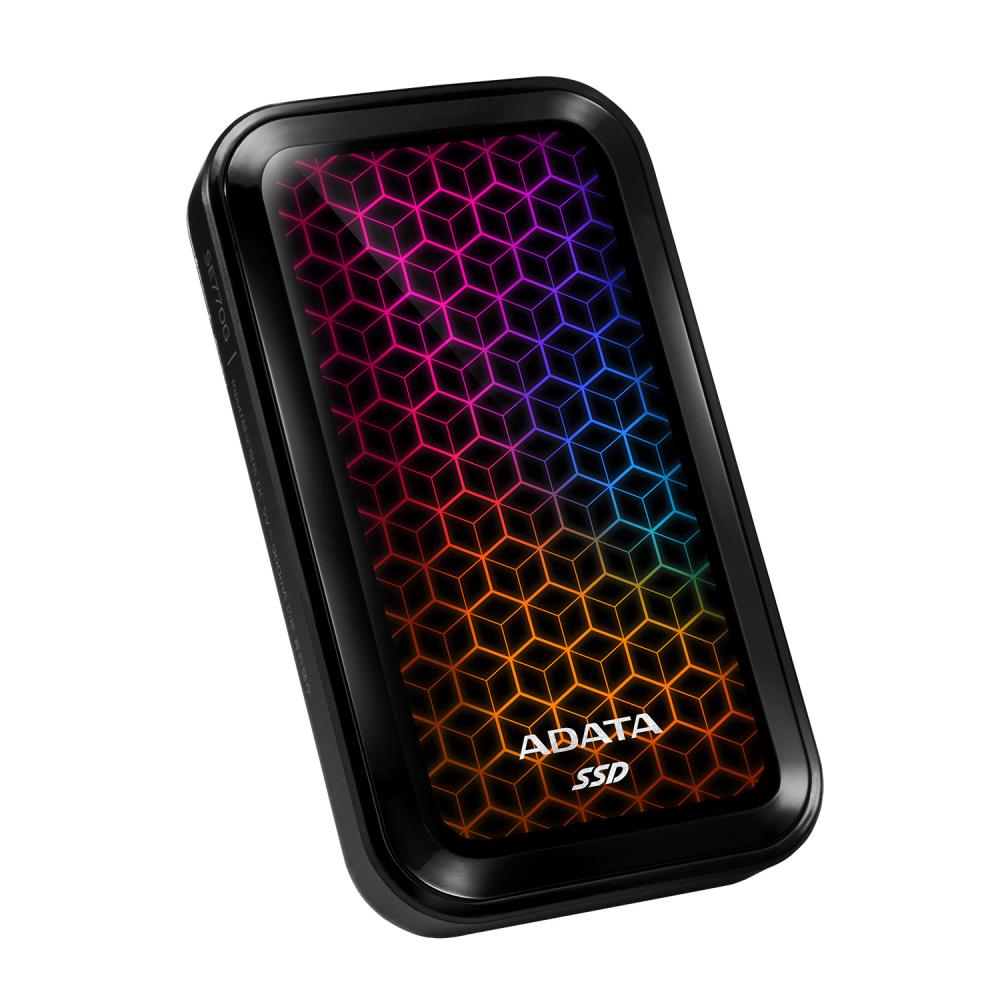 External SSD | ADATA | SE770G | 512GB | USB 3.2 | Write speed 800 MBytes/sec | Read speed 1000 MBytes/sec | ASE770G-512GU32G2-CBK