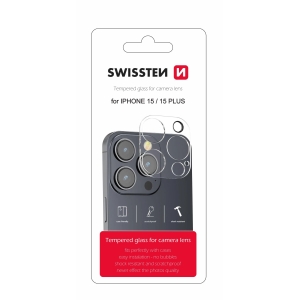 Swissten Tempered Glass For Camera Lens For Apple iPhone 15 / iPhone 15 Plus