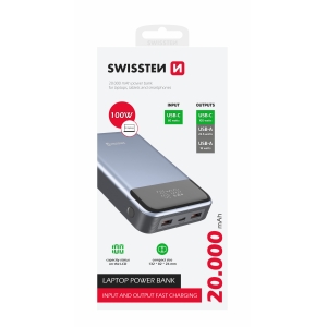 Swissten Power Bank for Laptops 20 000 mAh 100W