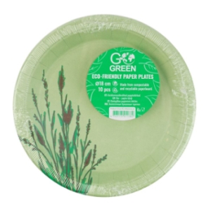 Go Green Paper Plates 18cm 10pcs