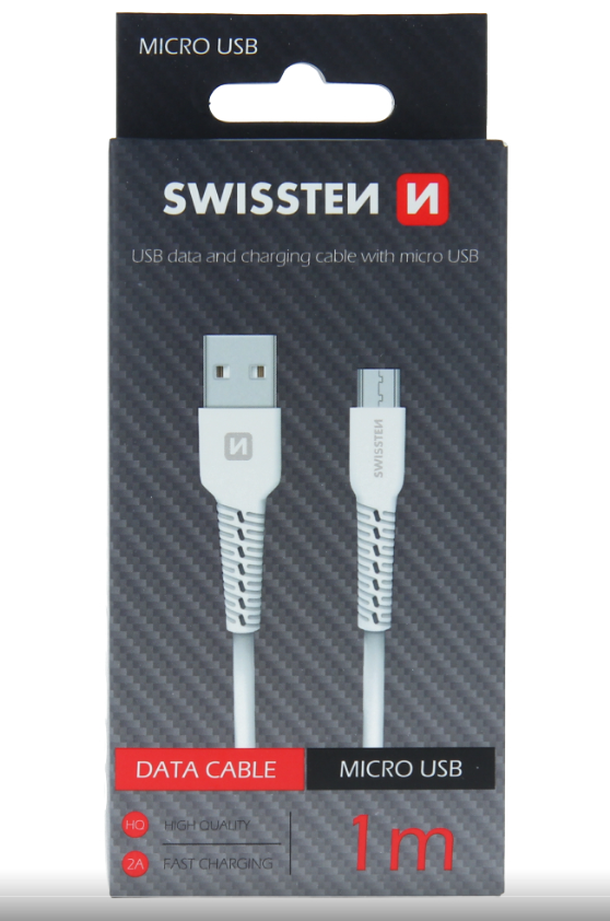 Swissten Basic Fast Charge 3A Micro USB Data and Charging Cable 1m White