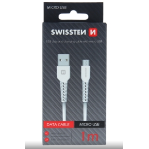 Swissten Basic Fast Charge 3A Micro USB Data and Charging Cable 1m White