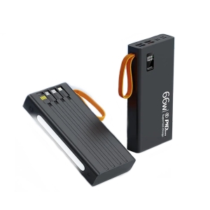 RoGer QL268 Powerbank 30000mAh / 66W PD / Flashlight / Lightning + USB-C + microUSB + USB