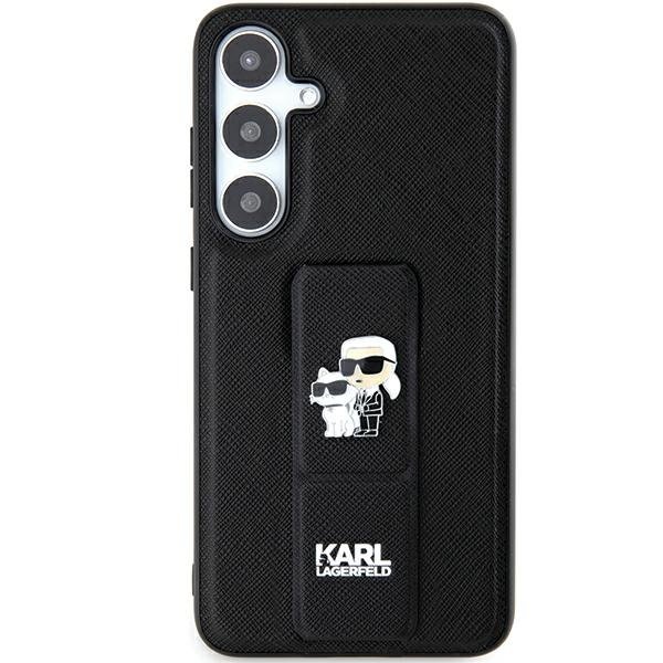 Karl Lagerfeld Gripstand Saffiano Karl&Choupette Pins for Samsung Galaxy S24 Ultra (KLHCS24LGSAKCPK)