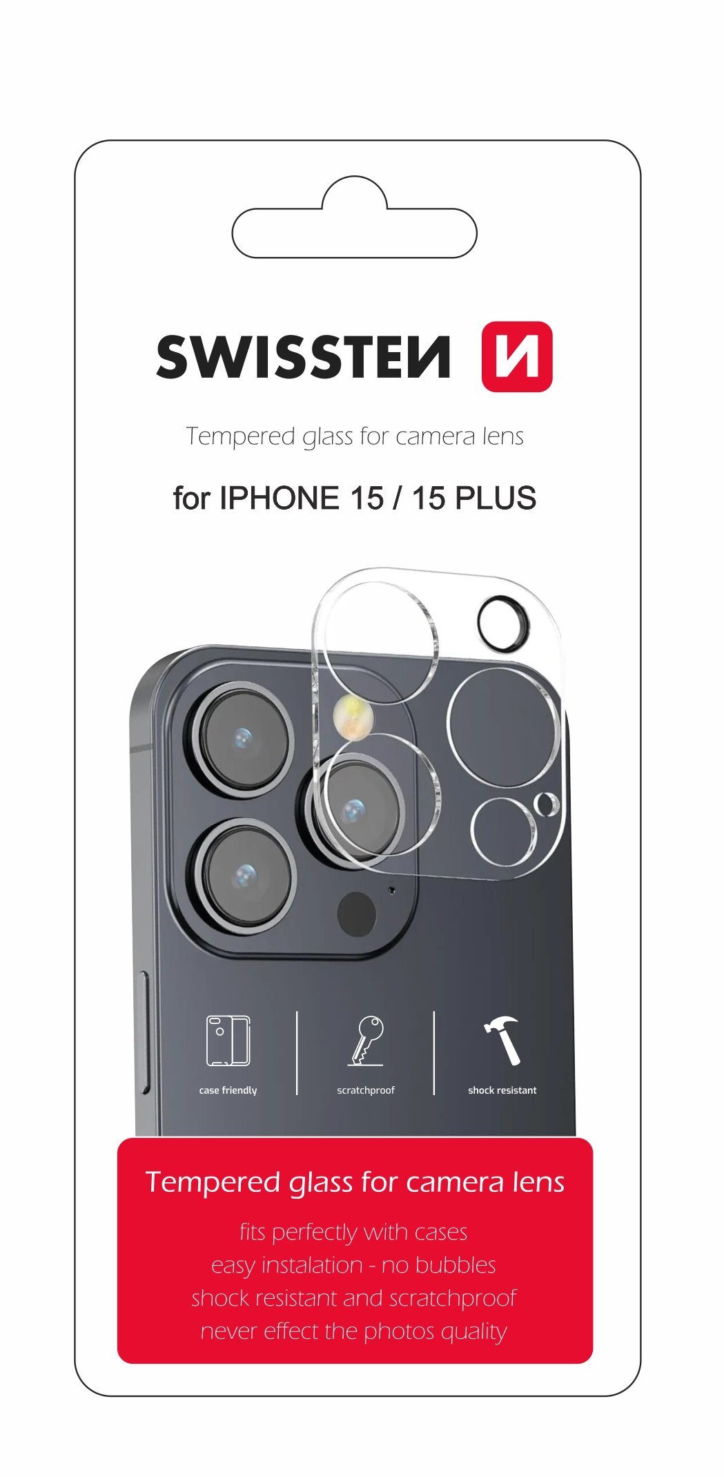 Swissten Tempered Glass For Camera Lens For Apple iPhone 16 Pro