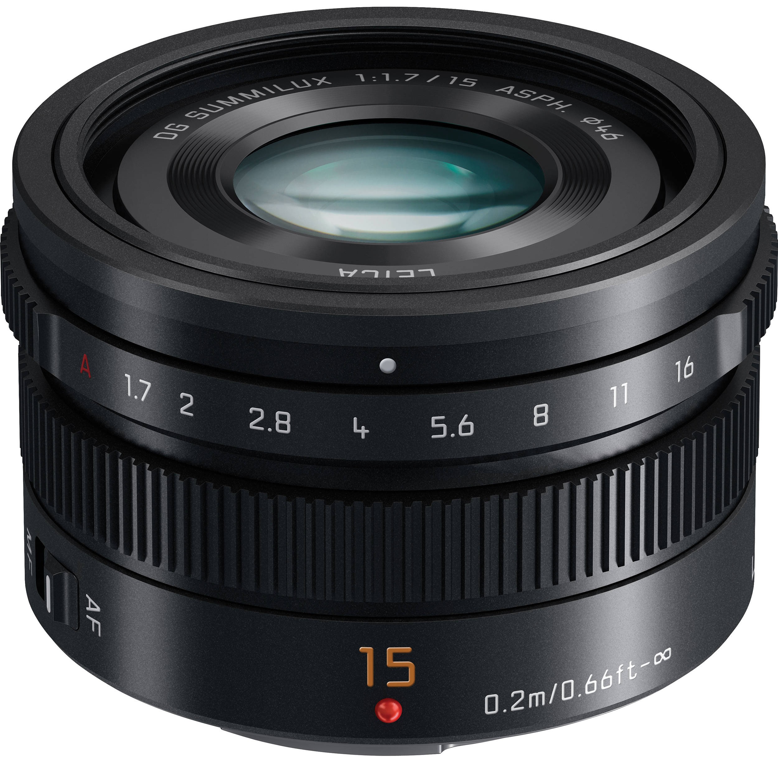 Panasonic Leica DG Summilux 15mm f/1.7 ASPH objektiiv, must