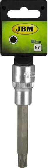 M6 XZN / 12-TÄHIK PIKK PADRUNOTSIK 1 / 2". SATIN CR-VAN. RIPUTIGA JBM