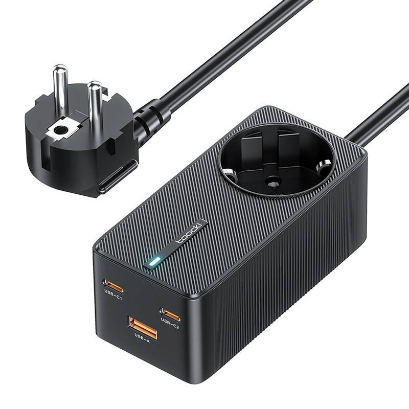 Toocki GaN Charger 1.5m / 67W / AC / USB-A / 2x USB-C