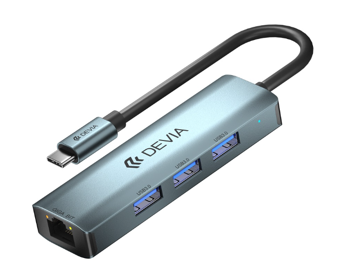 Devia HUB USB-C 3.1 to 4x USB 3.0 Адаптер