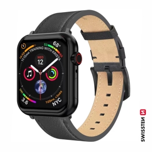 Swissten Leather Strap for Apple Watch 42 / 44 / 45 / 49mm