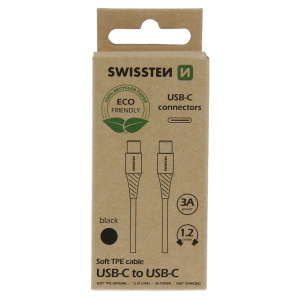 Swissten Soft 3A USB-C - USB-C Data and Charging Cable 1.2m