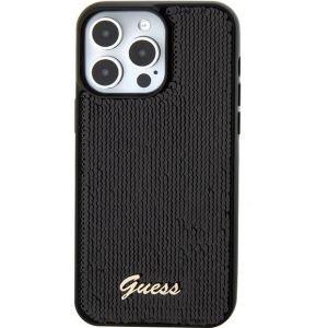 Guess HC Sequin Script Metal Case Защитный Чехол для Apple iPhone 15