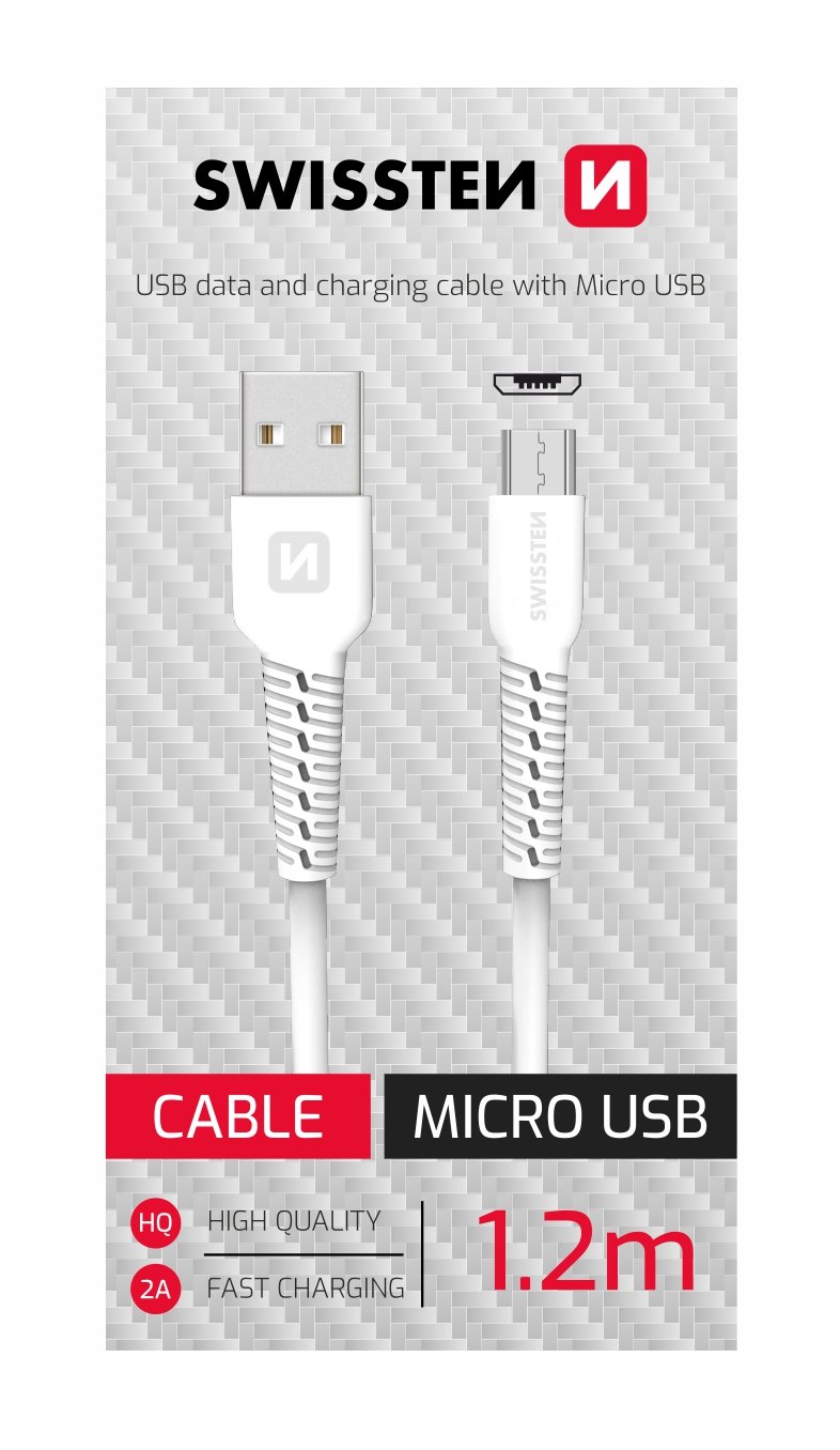 Swissten Data Cable USB / Micro USB 1.2m