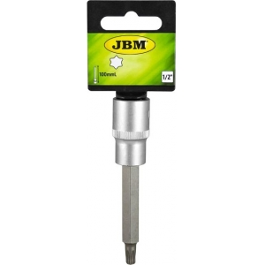 T27 TORX PIKK PADRUNOTSIK 1 / 2" / 100MM. SATIN CR-VAN. RIPUTIGA JBM