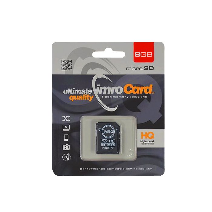 Imro Карта Памяти microSDHC / 8GB / cl. 4 + Адаптер