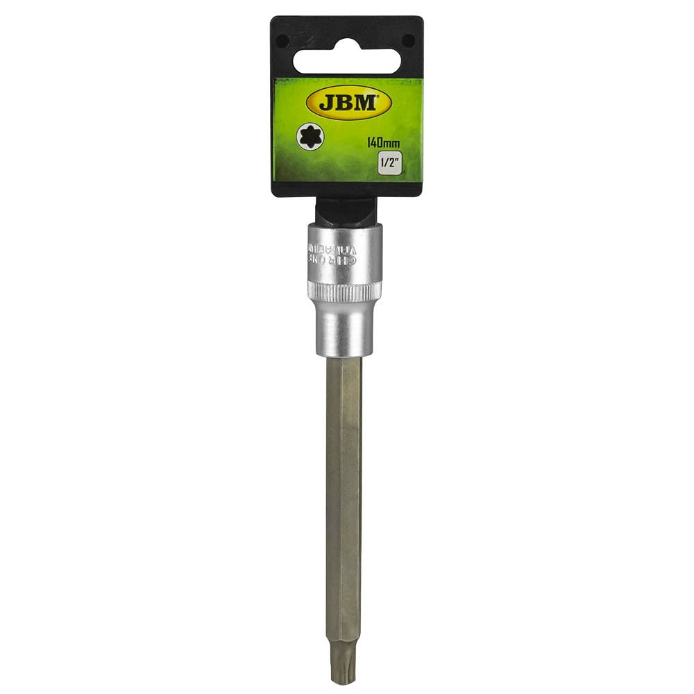 1 / 2" PADRUNOTSIK PIKK TORX TX T45. 140MM SATIN CR-VAN. RIPUTUSPAKEND JBM