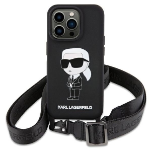 Karl Lagerfeld Crossbody Silicone Ikonik Back Case Защитный Чехол для Apple iPhone 15