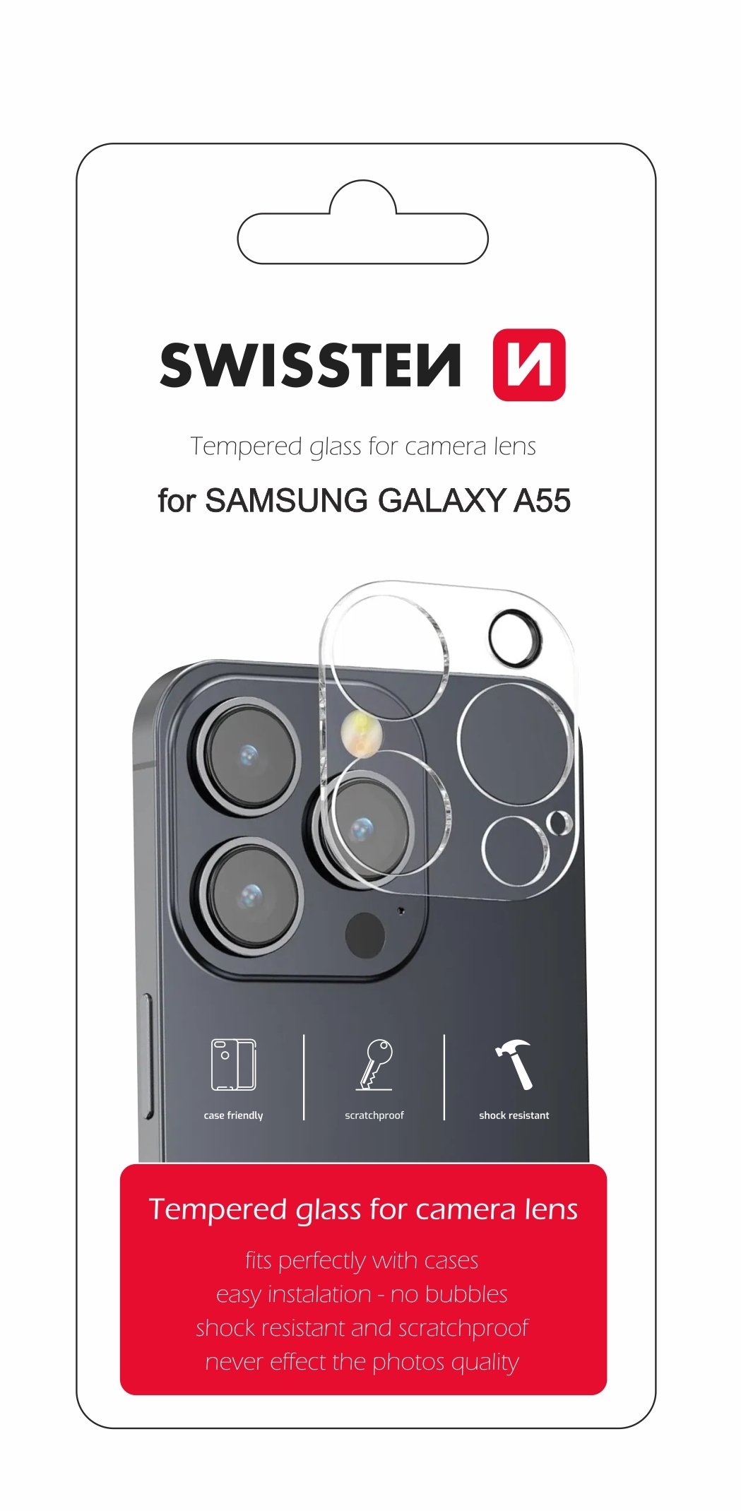 Swissten Tempered Glass For Camera Lens For Samsung Galaxy A55