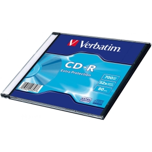 Verbatim Blank CD-R 700MB 1x-52x Extra protection / Single Wrap Slim