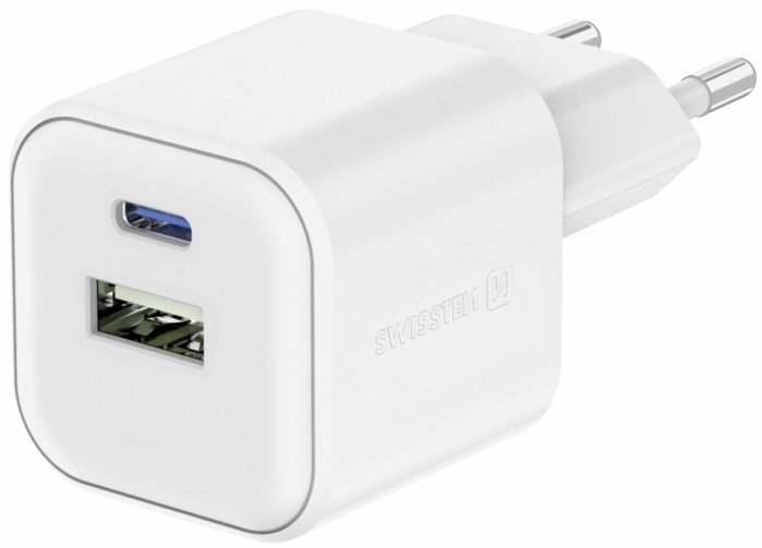 Swissten Travel Charger 12W USB-C / USB-A