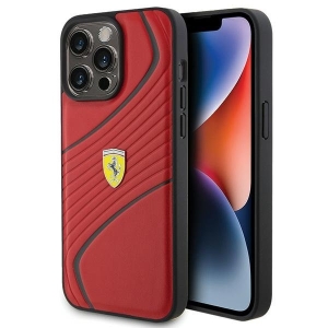 Ferrari Twist Metal Logo Back Case Защитный Чехол для Apple iPhone 15 Pro Max