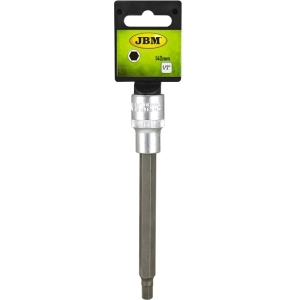 1 / 2" PADRUNOTSIK PIKK KUUSKANT HEX 5MM. 140MM SATIN CR-VAN. RIPUTUSPAKEND JBM